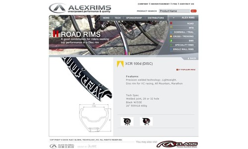 Обод Alex Rims XCR100d под диск.